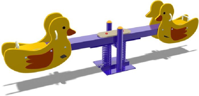 נדנדת עלה ורד זוגית ברווזים